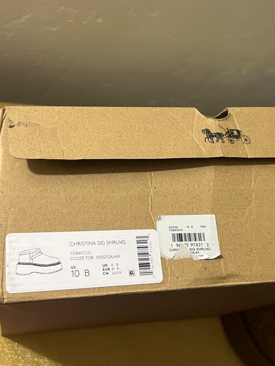 BNIB Coach Women’s Platform Christina Slip on Bootie with Shearling-Trim - Picture 7 of 17